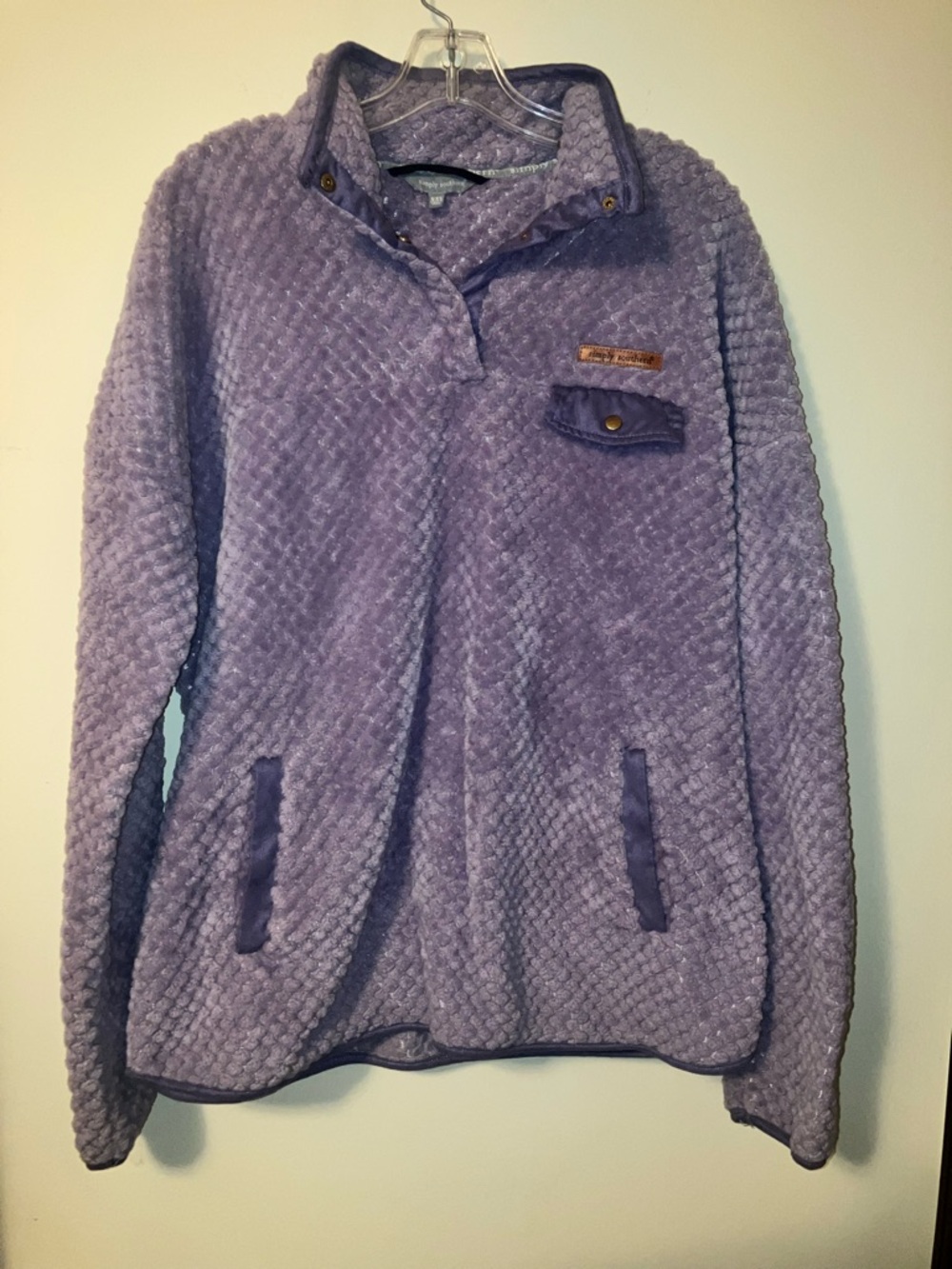 Simply Southern Lavender Plush Pullover Sweater
